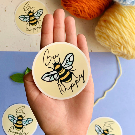 Bee Happy Sticker