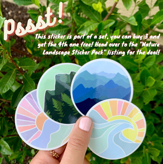 Mountain Landscape Sticker